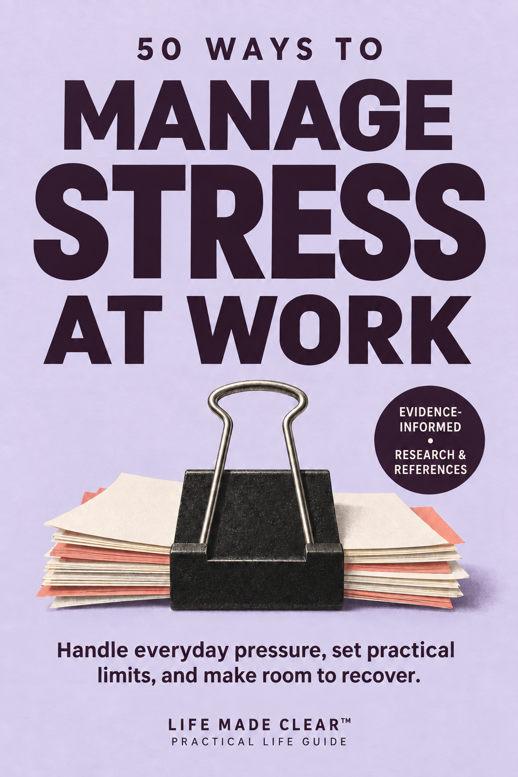 50 Ways to Manage Stress at Work cover